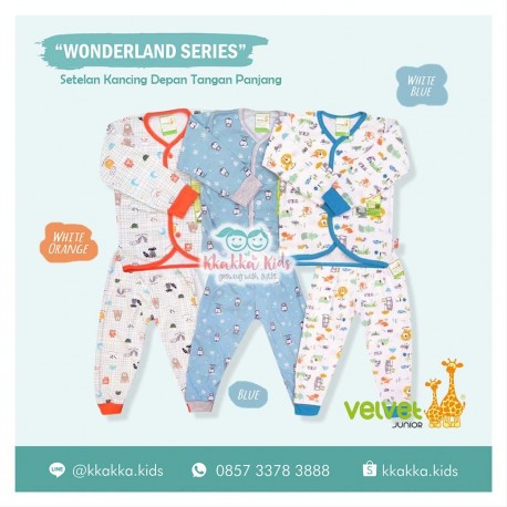 Velvet - ECER 1 SET Setelan Wonderland - Kancing Depan - Tangan Panjang [ECER 1 SET]