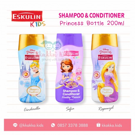 Eskulin - Shampoo & Conditioner Princess BOTTLE 200ML - Cinderella