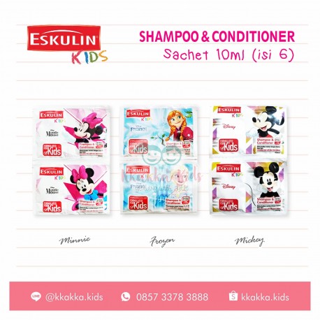 Eskulin - ECER 6 Sachet Disney Shampoo & Conditioner 10ML - Frozen [ECER 6 Sachet]