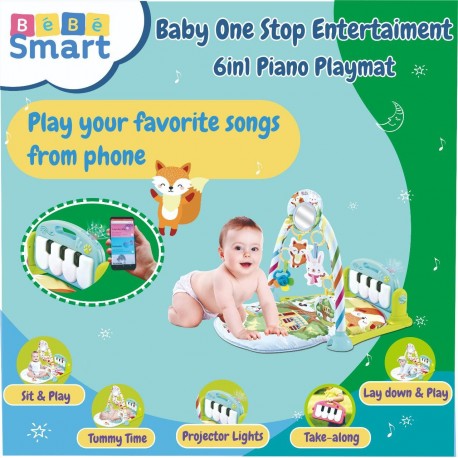 BebeSmart - 6 in 1 Piano Playmat - Fox