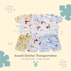Aruchi - ECER 1SET Setelan Transportation - Kancing Pundak - Tangan Pendek [ECER 1 SET]