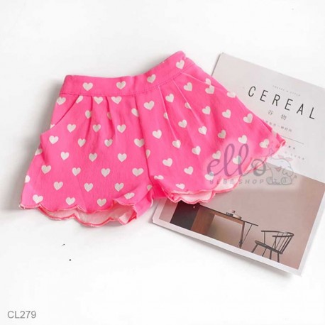 279 - Hotpants pink neon polkadot love