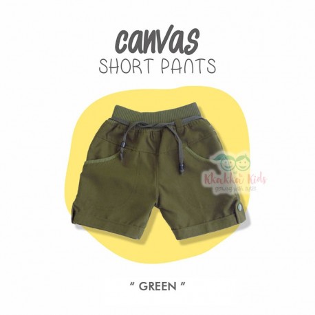 Canvas Short Pants - Green