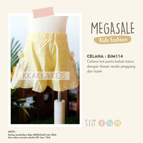 CL114 - CELANA Kuning Kombinasi Brukat