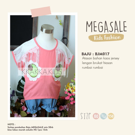 BJM017 - Baju Pink Gambar Kodok