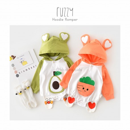 Fuzzy Hoodie Romper