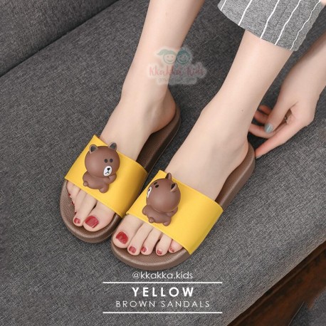 Yellow Brown Sandals (DEWASA)