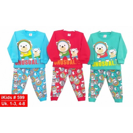 IKIDS Piyama Anak Panjang - 599 (Beruang Unusual)
